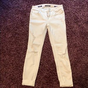 White ripped jeans